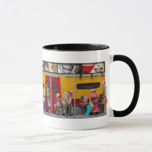 Untergrundbahn - einsame Reisend-Tasse Tasse