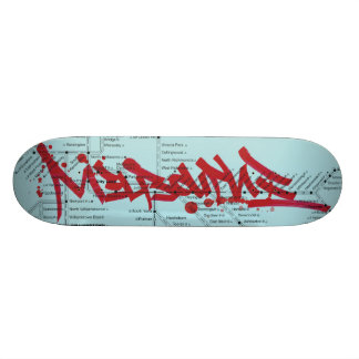 Untergrundbahn-Massaker - Melbourne-Karte Skateboard