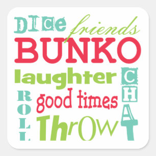 Untergrundkunst im Bunko Quadratischer Aufkleber