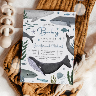 Unterhalb der Meereswal-Ozeanschaumdusche Einladung