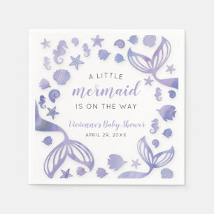 Unterhalb der Meerjungfrau Babydusche Serviette