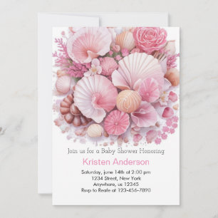 Unterhalb der Muschel Celebration Girl Baby Shower Einladung
