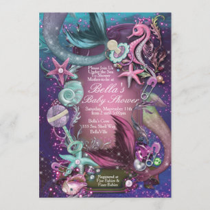 Unterhalb der Sea Baby Shower Einladungen