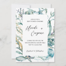 Unterhalb der Sea Jellyfish Baby Dusche Einladung