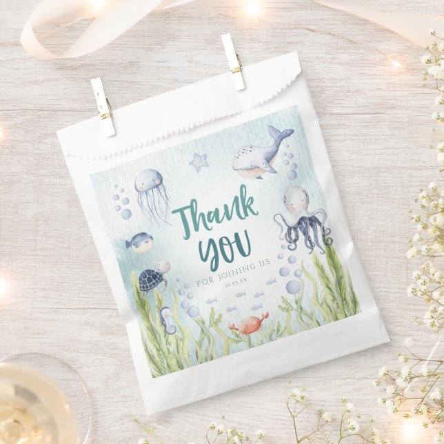 Unterhalb der Sea Ocean Baby Dusche Geschenktütchen (Ausgeschnitten)