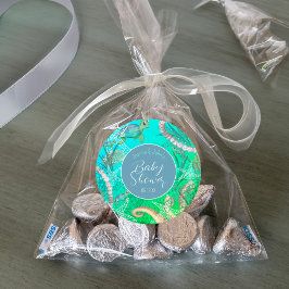 Unterhalb der Wasserspülung Runder Aufkleber