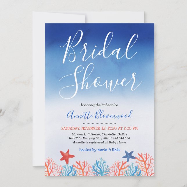 Unterhalb des Brautparty Einladung (Vorderseite)