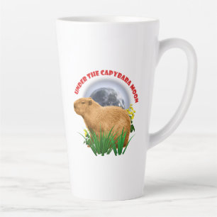 Unterhalb des Capybara Moon Funny Capybara Milchtasse