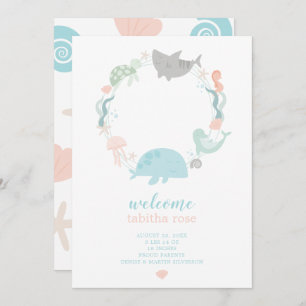 Unterhalb des Fotos Birth Ankündigung