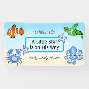 Unterhalb des Meeres Baby Sea Creatures Baby Sho Banner