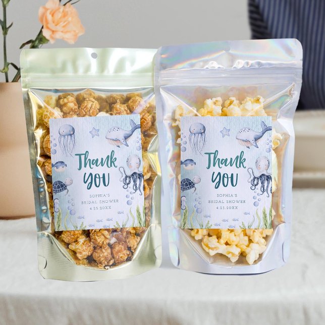 Unterhalb des Meeres-Babydusche-Lebensmitteletiket Weinetikett (Von Creator hochgeladen)