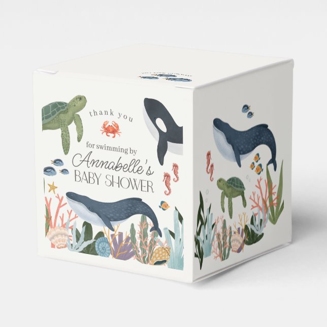Unterhalb des Meeres-Babyduschfavoriten Geschenkschachtel (Vorderseite)
