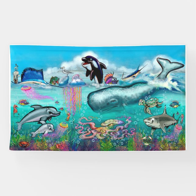 Unterhalb des Meeres Banner (Horizontal)