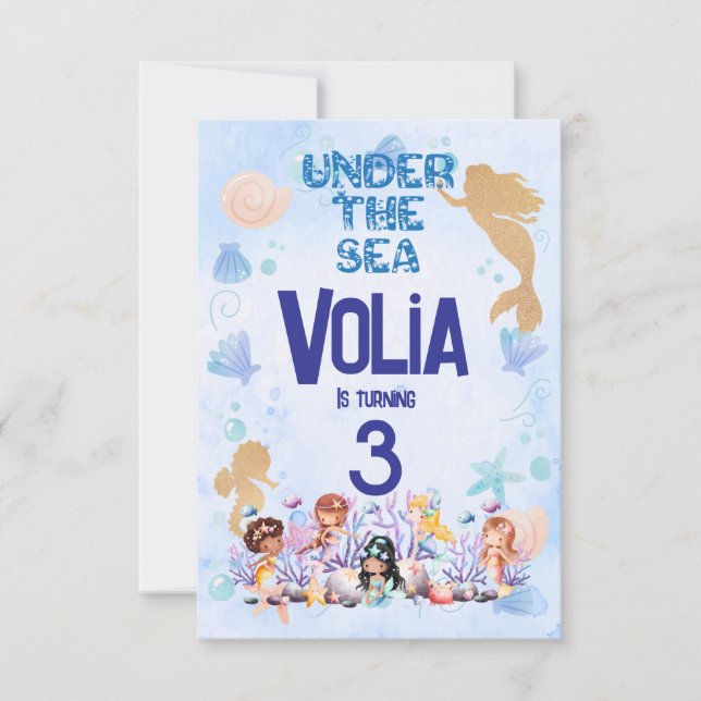 Unterhalb des Meeres Einladung (Vorderseite)