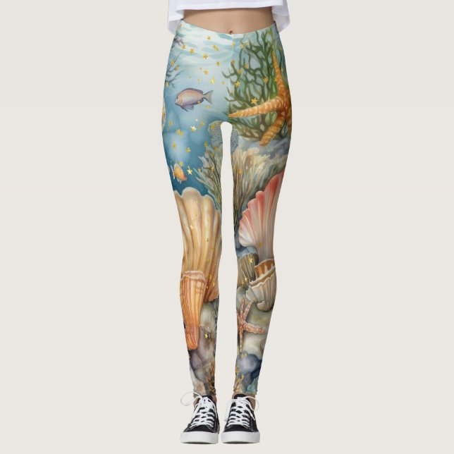 Unterhalb des Meeres Leggings (Vorderseite)