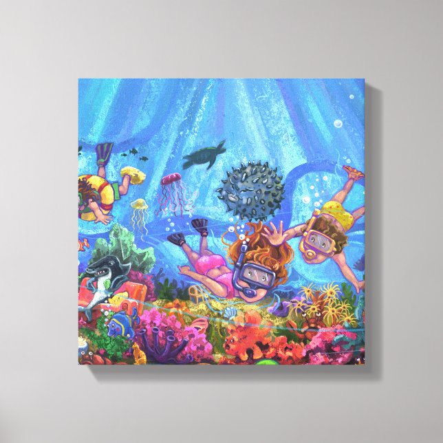 Unterhalb des Meeres Leinwanddruck (Vorderseite)