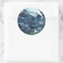 Unterhalb des Meeres | Ocean Baby Show Runder Aufkleber