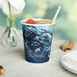 Unterhalb des Meeres | Ocean Birthday Party Pappbecher
