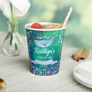 Unterhalb des Meeres   Ocean Themed Baby Dusche Pappbecher