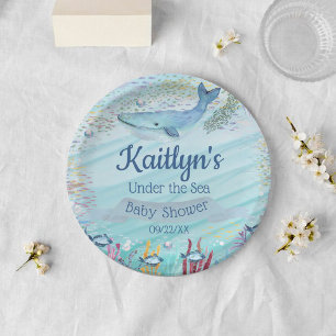 Unterhalb des Meeres Ocean Themed Baby Dusche Pappteller