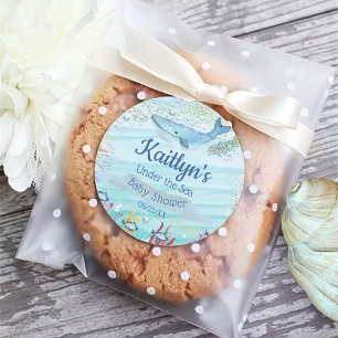 Unterhalb des Meeres   Ocean Themed Baby Dusche Runder Aufkleber