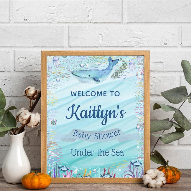Unterhalb des Meeres | Ocean Themed Baby Dusche Wi Poster (Von Creator hochgeladen)