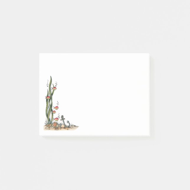 Unterhalb des Meeres Post-it Klebezettel (Vorderseite)