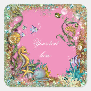 Unterhalb des Meeres Quadratischer Aufkleber