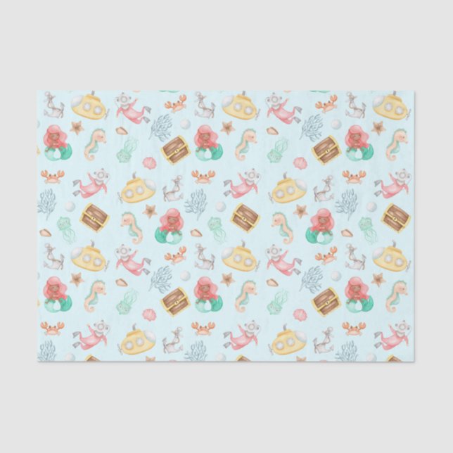 Unterhalb des Meeres Seidenpapier (Vorderseite)