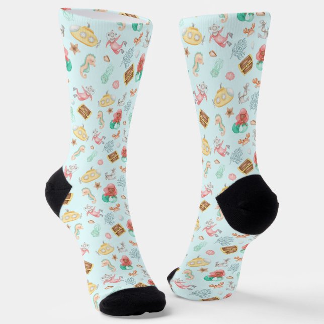 Unterhalb des Meeres Socken (Gewinkelt)