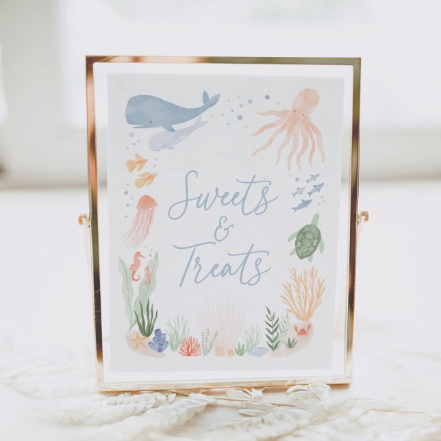 Unterhalb des Meeres unterzeichnen Süßigkeiten und Poster (Von Creator hochgeladen)