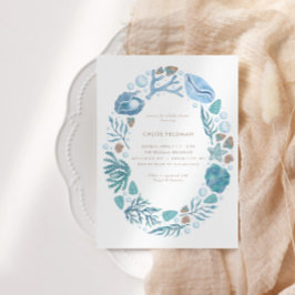 Unterhalb des Meeres Wasserfarbendusche Einladung