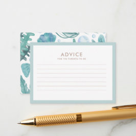 Unterhalb des Meeres Wasserfarbendusche Hinweiskarte