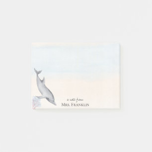 Unterhalb des Meeresdolphins Personalisiert 2 Post-it Klebezettel