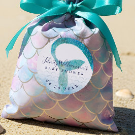 Unterhalb des Ozeans Aquarell Meerjungfrau Babydus Runder Aufkleber