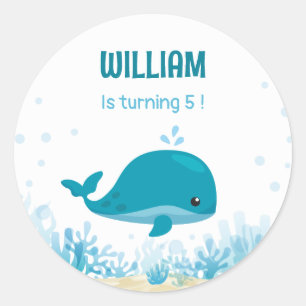 Unterhalb des Ozeans Runder Aufkleber