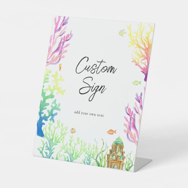 Unterhalb des Schildes für den Meeresbenutzerverke Sockelschild (Vorderseite)