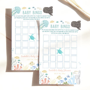 Unterhalb des Sea Baby Shower Baby Bingo