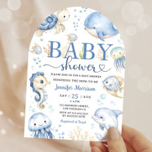 Unterhalb des Sea Baby Shower Blue Ocean Arch