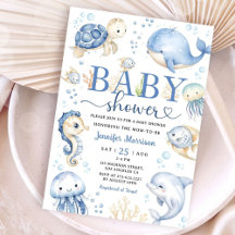 Unterhalb des Sea Baby Shower Boy Blue Ocean