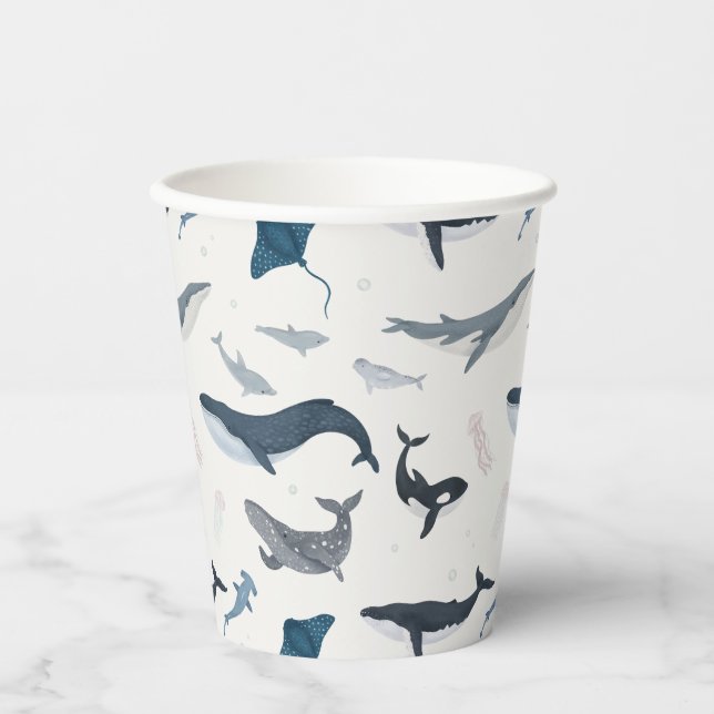 Unterhalb des Sea Shower Party Tableware Cup Pappbecher (Vorderseite)