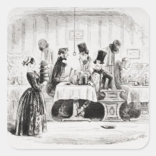 Unterhaltung Herrn Guppys Quadratischer Aufkleber