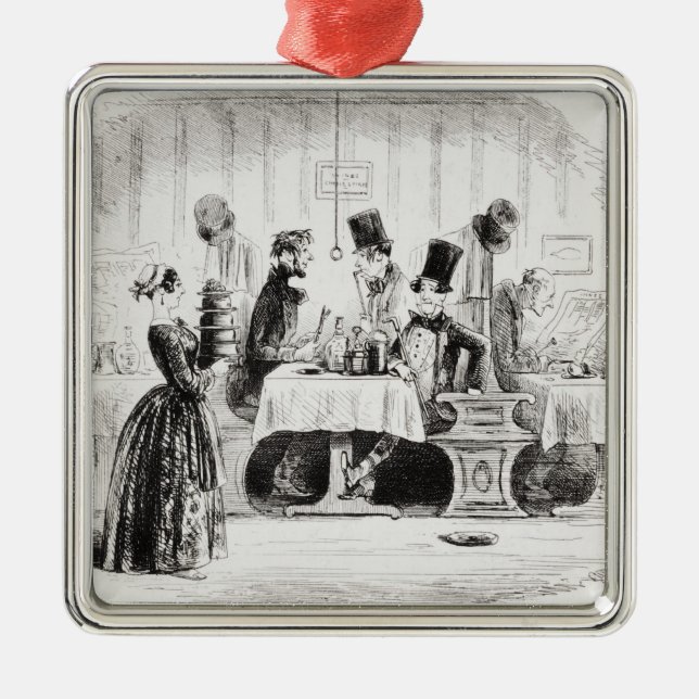 Unterhaltung Herrn Guppys Silbernes Ornament (Vorne)
