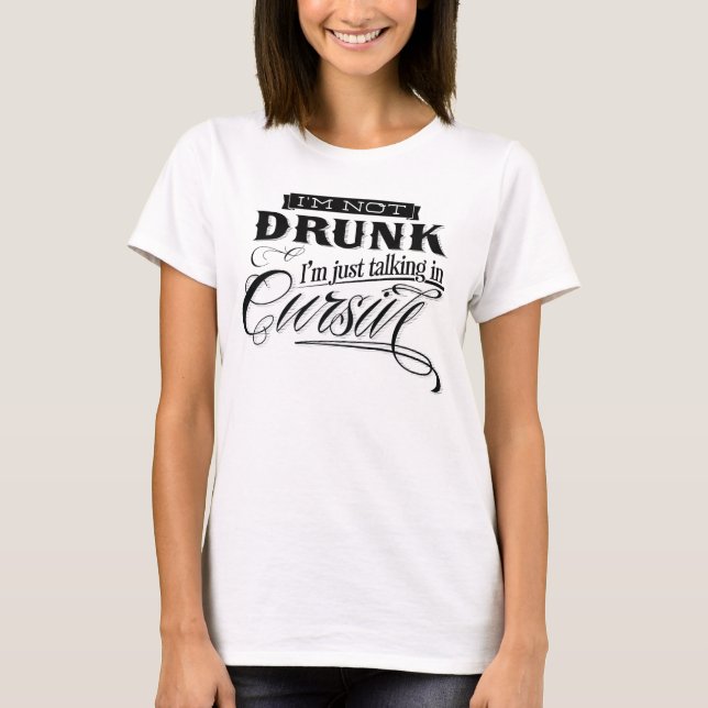 Unterhaltung im Cursive T-Shirt (Vorderseite)