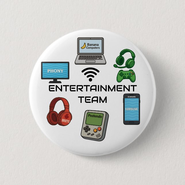 Unterhaltungs-Team-Button Button (Vorderseite)