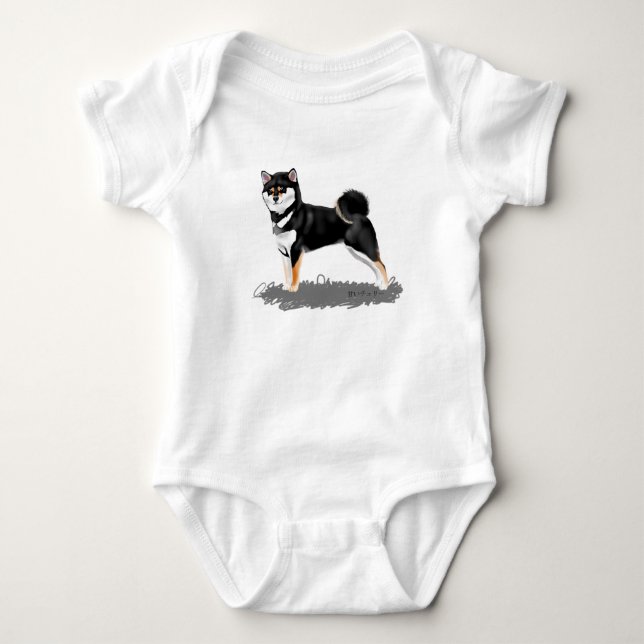 Unterhemd black&tan shiba inu (Vorderseite)