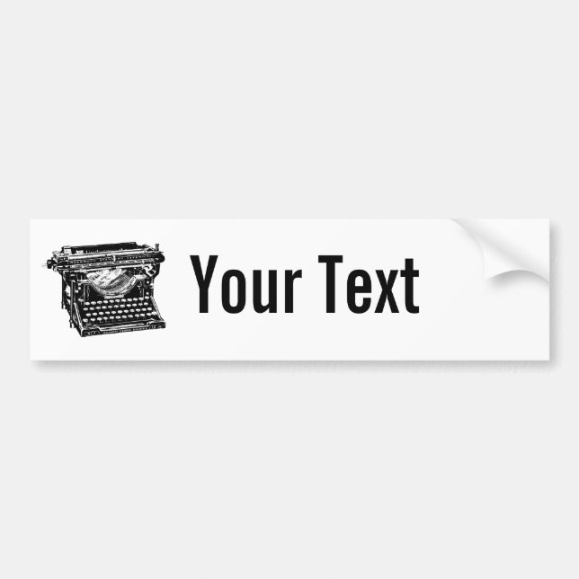 Unterholz-Schreibmaschinen-Verfasser Autoaufkleber (Vorne)