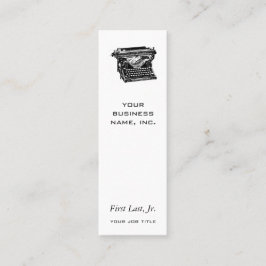 Unterholz-Schreibmaschinen-Verfasser Mini Visitenkarte