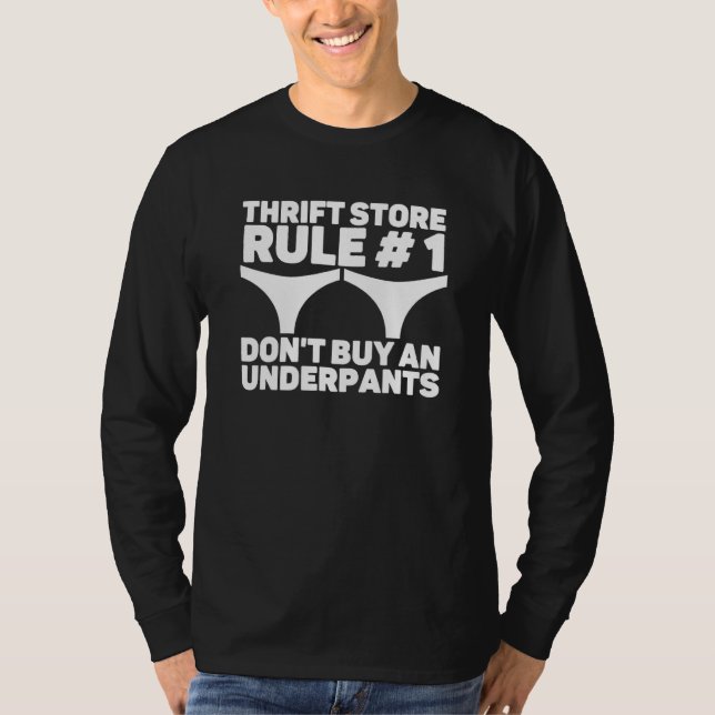 Unterhosen-Witz-Schnäppchenladen-Memes T-Shirt (Vorderseite)