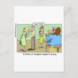Unterhosen-Zwickel-Selbsthilfegruppe Cartoon-Gesch Postkarte